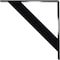 Ekena Millwork Traditional Steel Bracket, Powder Coated Black 2"W x 16"D x 16"H BKTM02X16X16TRPBL - alternate 10